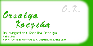 orsolya kocziha business card